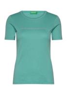 T-Shirt Tops T-shirts & Tops Short-sleeved Green United Colors Of Benetton