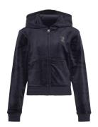 Jc Diamante Zip Thru Hood Tops Sweatshirts & Hoodies Hoodies Navy Juicy Couture