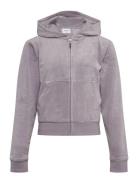 Jc Diamante Zip Thru Hood Tops Sweatshirts & Hoodies Hoodies Purple Juicy Couture