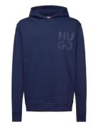 Hooded Sweatshirt Tops Sweatshirts & Hoodies Hoodies Blue Hugo Kids