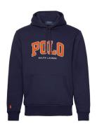 The Rl Fleece Logo Hoodie Tops Sweatshirts & Hoodies Hoodies Navy Polo Ralph Lauren