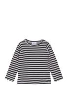 Tnstfro Uni L_S Rib Tee Tops T-shirts Long-sleeved T-Skjorte Navy The New