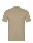 H/S Polo Shirt Tops Polos Short-sleeved Khaki Green United Colors Of Benetton