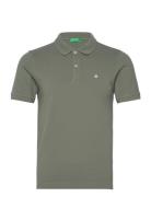 H/S Polo Shirt Tops Polos Short-sleeved Khaki Green United Colors Of Benetton