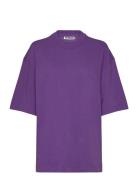 Washed Over D T-Shirt Tops T-shirts & Tops Short-sleeved Purple Weekday