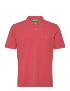 H/S Polo Shirt Tops Polos Short-sleeved Red United Colors Of Benetton