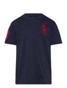 Big Pony Cotton Jersey Tee Tops T-Kortærmet Skjorte Navy Ralph Lauren Kids