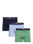 Classic Stretch-Cotton Trunk 3-Pack Boxershorts Navy Polo Ralph Lauren Underwear