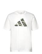 M C Camo Logo T Sport Men Sports Clothes Sport Tops Sport T-Skjorte White Adidas Sportswear