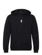 Regular Fit Hoodie Tops Sweatshirts & Hoodies Hoodies Black HAN Kjøbenhavn