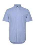 Featherweight Mesh Shirt Tops Shirts Short-sleeved Blue Polo Ralph Lauren