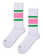 Simple Stripe Sneaker Sock Underwear Socks Regular Socks White Happy Socks