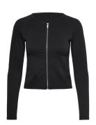 Ribbed Seamless Zip Jacket Sport Women Sport Clothing Sport Outerwear Sport Jackets Sport Training Jackets Black Aim´n