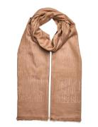 Logo Cotton-Blend-Jacquard Scarf Accessories Scarves Lightweight Scarves Beige Lauren Ralph Lauren