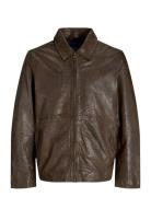 Jorcrincle Leather Jkt Styd Aw24 Læderjakke Skindjakke Brown Jack & J S