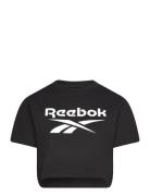 Reebok Identity Big Logo Crop Tee Tops Crop Tops Short-sleeved Crop Tops Black Reebok Performance