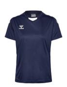 Hmlcore Xk Poly Jersey S/S Woman Sport Women Sport Clothing Sports Tops & T-shirts Sport T-Skjorte Navy Hummel