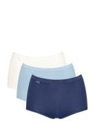 Sloggi Basic+ Maxi C3P Lingerie Panties High Waisted Panties Blue Sloggi