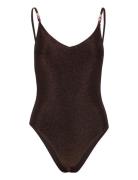 Beam Bea Swimsuit Badedragt Badetøj Brown Becksöndergaard