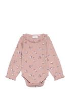 Tnsbnicole L_S Pointelle Body Bodies Long-sleeved Pink The New