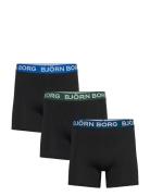 Cotton Stretch Boxer 3P Boxershorts Black Björn Borg