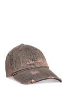 Jonathon Distressed Cap Designers Headwear Caps Orange WOOD WOOD