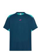 Padel Court Ss Top Sport Men Sports Clothes Sport Tops Sport T-Skjorte Navy Asics