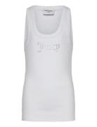 Thin Strap Racer Vest Tops T-shirts & Tops Sleeveless White Juicy Couture