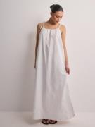 JJXX - Maxikjoler - White - Jxkarla Linen Blend Long Dress Wvn - Kjoler - Maxi Dresses