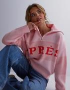 Pieces - Pink - Pcjordan Ls Half Zip Knit Bc