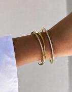 Muli Collection - Guld - Zirconia Bangle Bracelet