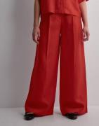 Selected Femme - Rød - Slflyra Hw Wide Linen Pant B