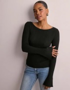 Vero Moda - Sort - Vmlavona Ls Boat Neck Knit Top Vma