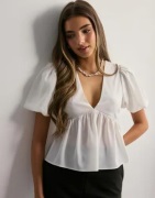 Nelly - Hvid - Cute Puff Blouse