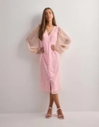 Vero Moda - Pink - Vmsmilla Ls V-Neck Calf Dress Wvn G