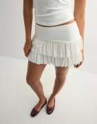 Nelly - Hvid - Mini Frill Skirt