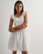 Only - Hvid - Onldeffie Ss Dobby Short Dress Wvn