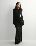Malina - Sort - Haisley sheer knitted maxi dress