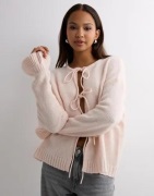Pieces - Pink - Pcjimma Ls O-Neck Tie Knit Cardigan