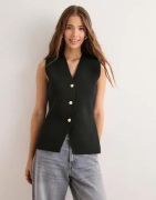 Neo Noir - Sort - Sway Smooth Knit Waistcoat