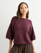 Only - Rød - Onlgila Life Ss O-Neck Knt