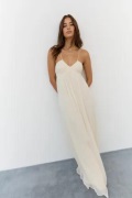 Nelly - Beige - Ruched Detail Dress