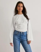 Pieces - Hvid - Pcalli Ls O-Neck Top