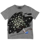 Young Versace T-shirt - GrÃ¥meleret m. Stjerner/Glow
