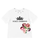 Dolce & Gabbana T-shirt - Hvid m. Blomst