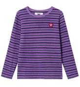 Wood Wood Bluse - Kim Stripe Long Sleeve - Light Amethyst