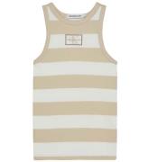 Calvin Klein Tanktop - Rib - Bright White/Classic Beige