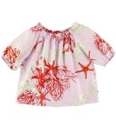 Young Versace Bluse - 3/4 - Rosa m. Print