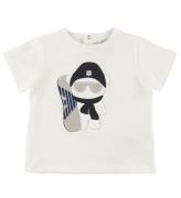 Emporio Armani T-shirt - Hvid m. Snowboarder