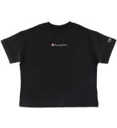 Champion Fashion T-Shirt - Crop - Sort m. Logo